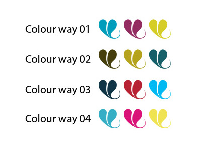 Colour samples for website and brand