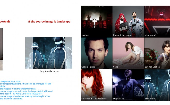 Last.fm tablet music discovery app concept