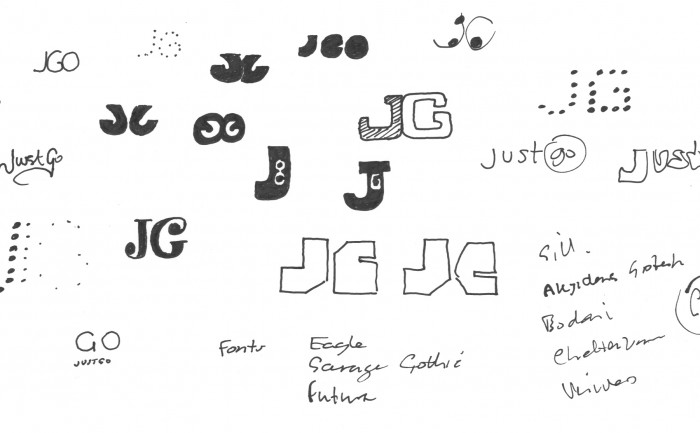 Justogo Music logo sketch